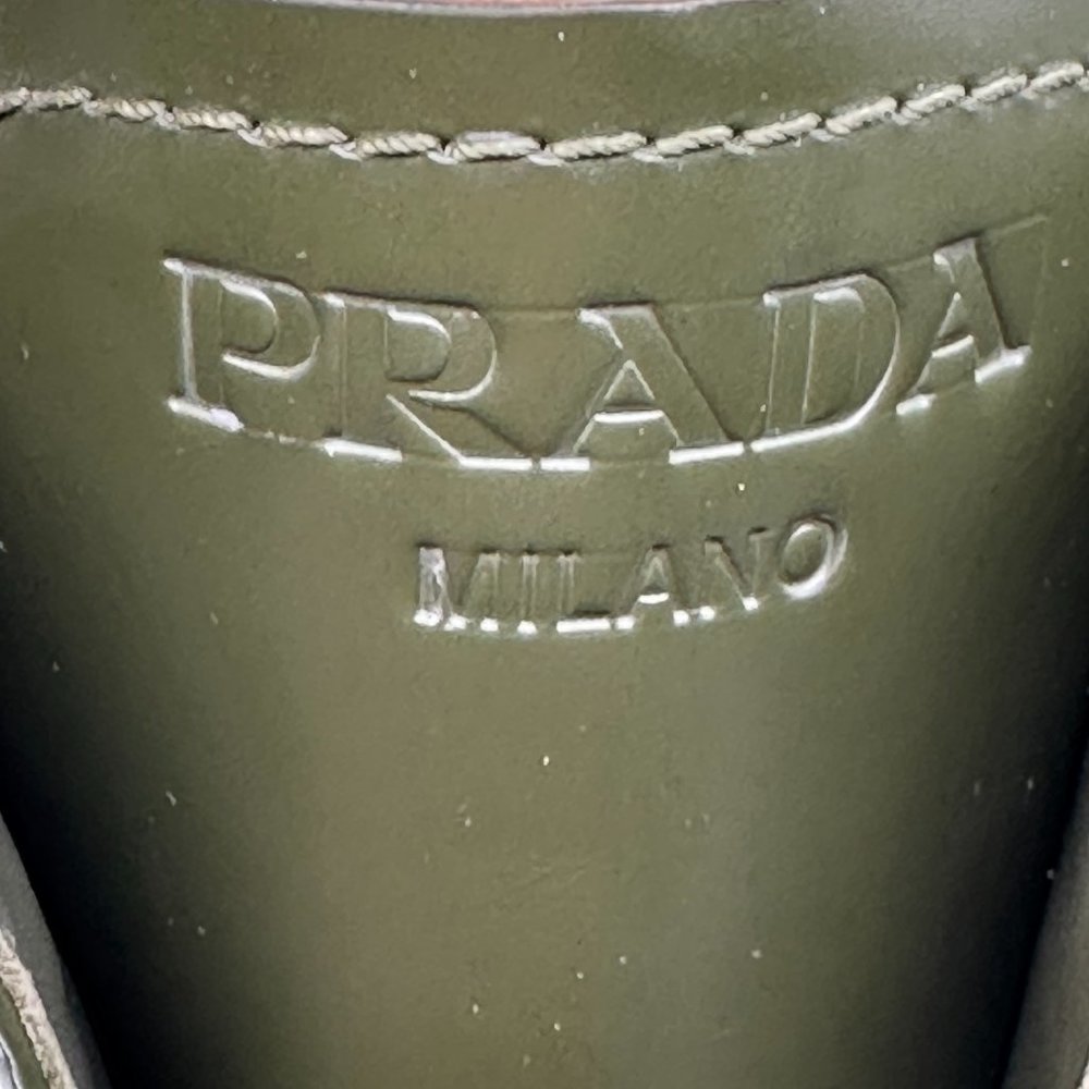 PRADA Monolith Leather Nylon Lug Sole Combat Hiking Boots Zip Pouch - Picture 11 of 15